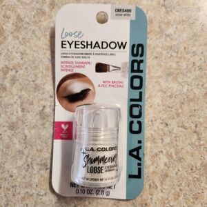 L.A. Colors Intense Shimmering Loose Eyeshadow With Brush CBES400 Snow White